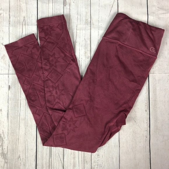 CALIA by Carrie Underwood Pants - CALIA Capri Leggings Dark Red Womens Sz M NWOT